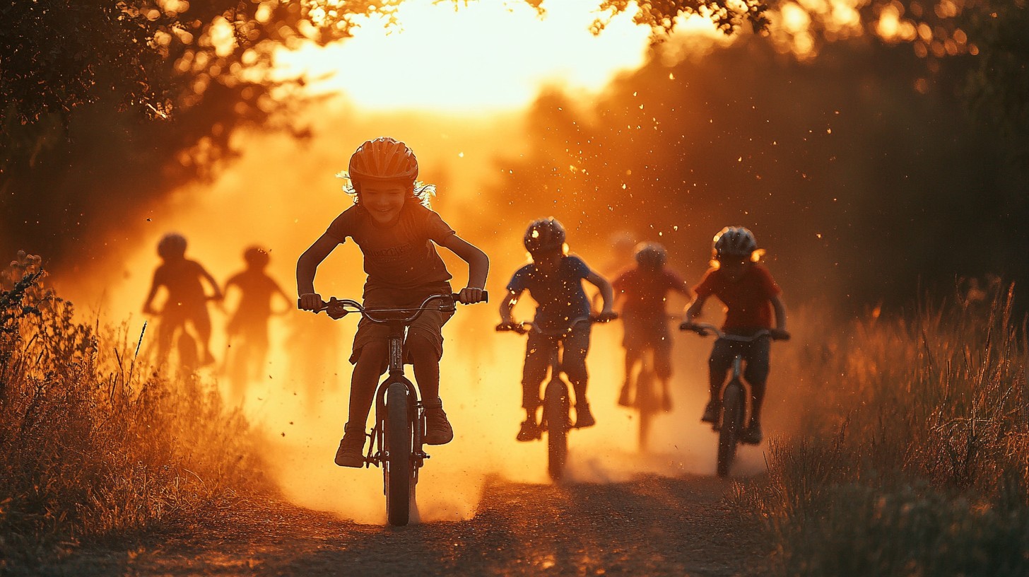 Silhouette cyclist
