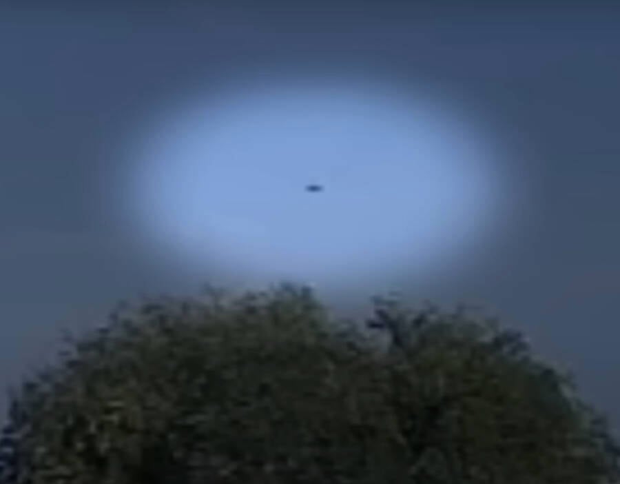 UFO lights in the night sky